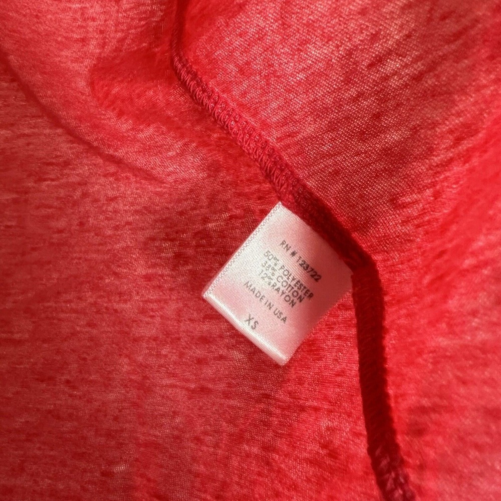Xirena Red Pink V-Neck Tee Short Sleeve Womens Size XS - Picture 4 of 6